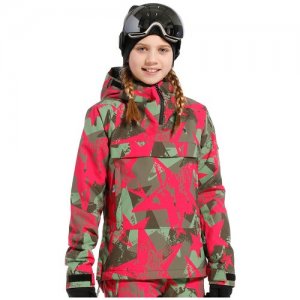Куртка сноубордическая Анорак Ziva-R-Jr. Stars Pink (см:152) Rehall. Цвет: зеленый/розовый