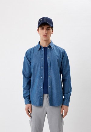 Рубашка джинсовая Trussardi. Цвет: синий