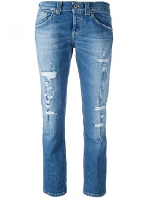 Рваные джинсы Dondup. Цвет: синий