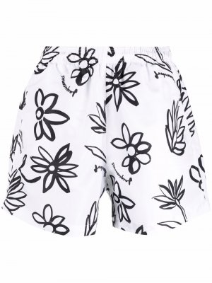 Floral-print logo swim shorts Jacquemus. Цвет: белый