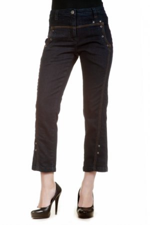 Укороченные брюки Thalassa. Цвет: синий