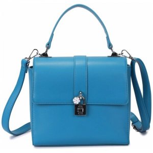 Кожаная женская сумка — компактная и вместительная DW-861/4 OrsOro. Цвет: зеленый/синий