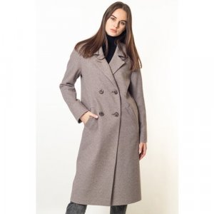 Пальто , размер 38/170, коричневый, бежевый MARGO. Цвет: коричневый/бежевый