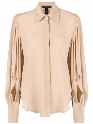 Long-sleeve button-fastening shirt Federica Tosi. Цвет: бежевый