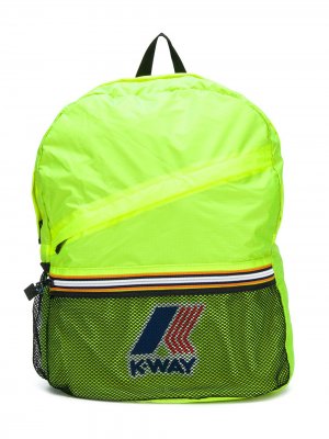 Рюкзак с флуоресцентным эффектом и логотипом K Way Kids. Цвет: желтый
