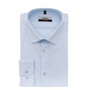 Рубашка, размер 174-184/38, голубой GREG. Цвет: голубой