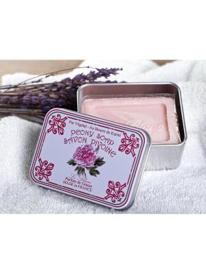 Косметическое мыло в жестяной коробочке Пион Le Blanc.. Цвет: розовый