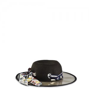 Шляпа с прозрачными полями и лентой RU uni / EU Seeberger. Цвет: черный