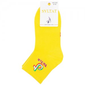 Носки детские TikTok А.3192, цвет желтый, размер 22 (10-12 лет) Сима-ленд. Цвет: желтый