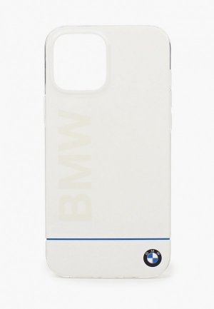 Чехол для iPhone BMW 12 Pro Max (6.7), Signature PC/TPU Blue line Printed logo White. Цвет: белый