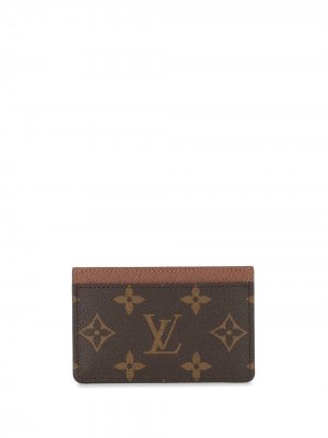Картхолдер 2019-го года с монограммой Louis Vuitton. Цвет: коричневый