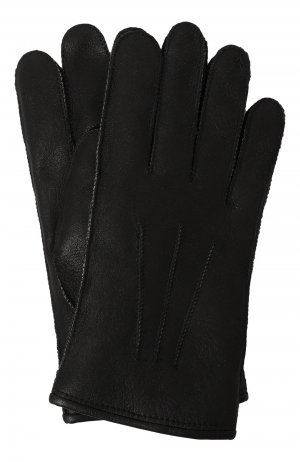 Кожаные перчатки Parajumpers. Цвет: чёрный
