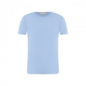 Льняная футболка Daniele Fiesoli. Цвет: синий