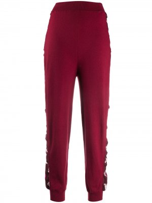 Спортивные брюки со вставками по бокам Stella McCartney. Цвет: красный
