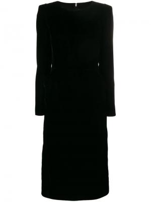 Приталенное платье с длинными рукавами Ermanno Scervino. Цвет: черный