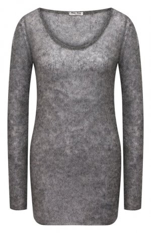 Шерстяной свитер Miu. Цвет: серый