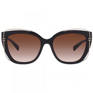 Солнцезащитные очки , коричневый, черный Tiffany. Цвет: коричневый
