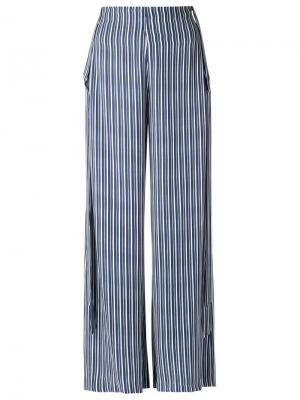 High-waisted trousers Giuliana Romanno. Цвет: синий