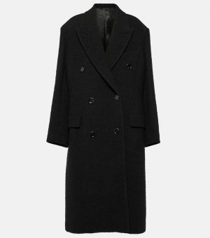 Двубортное пальто из смесовой шерсти , черный Acne Studios