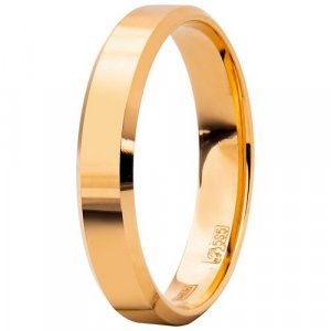 Кольцо обручальное , красное золото, 585 проба, размер 15.5 Юверос