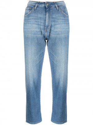 Укороченные джинсы с завышенной талией Haikure. Цвет: синий