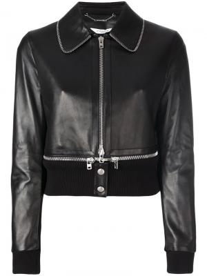 Укороченная куртка с молниями Givenchy. Цвет: чёрный