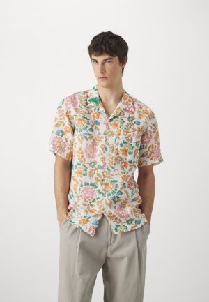 Рубашка SHORT SLEEVE REGULAR FIT MEN , цвет white/orange 120% Lino