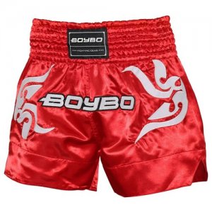 Шорты BoyBo для тайского бокса красные,BST882 (XS). Цвет: красный