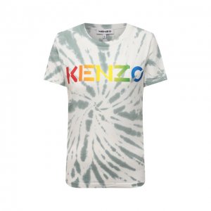Хлопковая футболка Kenzo. Цвет: разноцветный
