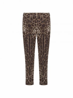 Укороченные брюки с леопардовым принтом Dolce&Gabbana (D&G)