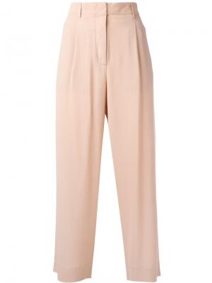 Расклешенные укороченные брюки Incotex. Цвет: розовый и фиолетовый