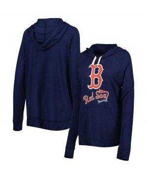 Женский темно-синий пуловер с капюшоном Boston Red Sox перед игрой реглан , Touch