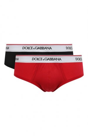Комплект из двух брифов Dolce & Gabbana. Цвет: красный