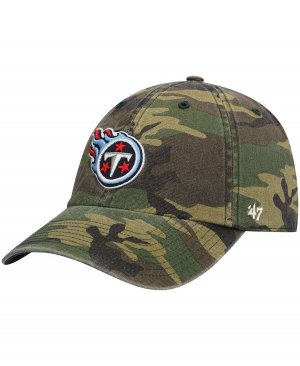 Мужская камуфляжная регулируемая шапка Tennessee Titans Woodland Clean Up '47 Brand '47
