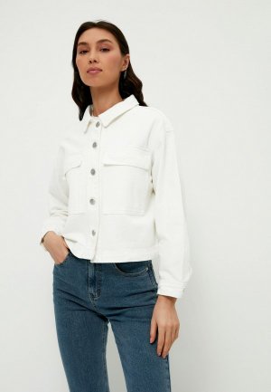 Куртка джинсовая Zarina. Цвет: белый