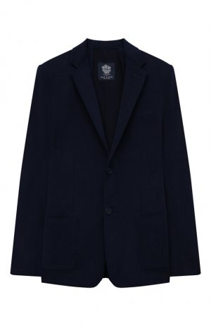 Хлопковый пиджак Dal Lago. Цвет: синий