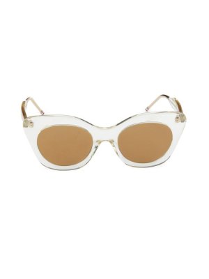 Солнцезащитные очки-бабочки 52MM , цвет Crystal Silver Thom Browne