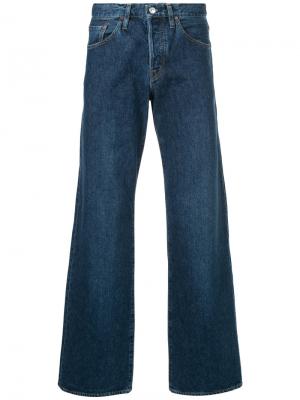 Широкие джинсы Minedenim. Цвет: синий
