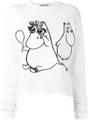Moomin print T-shirt Aalto. Цвет: белый
