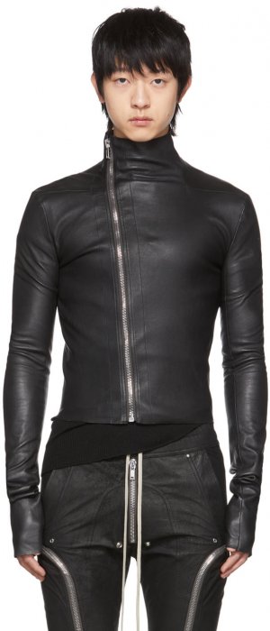 Черная кожаная куртка Gary , цвет Black Rick Owens