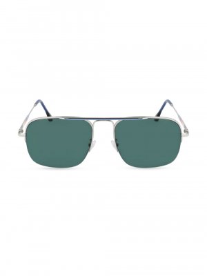 Прямоугольные солнцезащитные очки Clifton 58 мм, серебряный Paul Smith