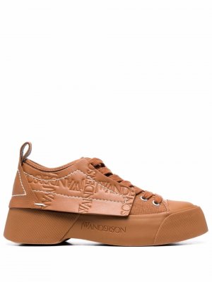 Panelled low-top sneakers JW Anderson. Цвет: коричневый