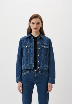 Куртка джинсовая Karl Lagerfeld. Цвет: синий