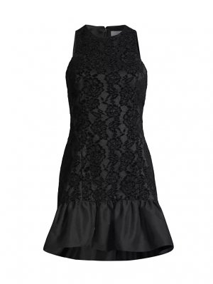 Кружевное мини-платье Elton с цветочным принтом Likely, черный LIKELY