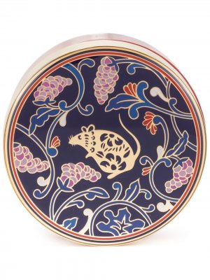 Эмалированная круглая шкатулка Shanghai Tang. Цвет: синий
