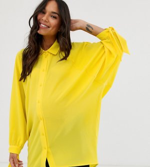 Желтая oversize-рубашка -Желтый Blume Maternity