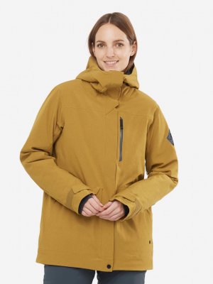 Куртка утепленная женская Stance Cargo, Золотой Salomon. Цвет: золотой