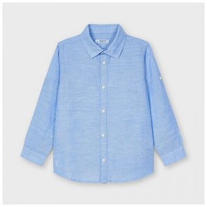 Школьная рубашка , размер 5(110), голубой Mayoral. Цвет: голубой