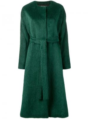 Пальто с поясом Rochas. Цвет: зеленый