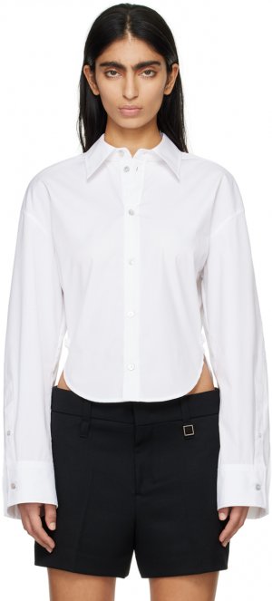 Белая рубашка с ремешком на талии Wooyoungmi